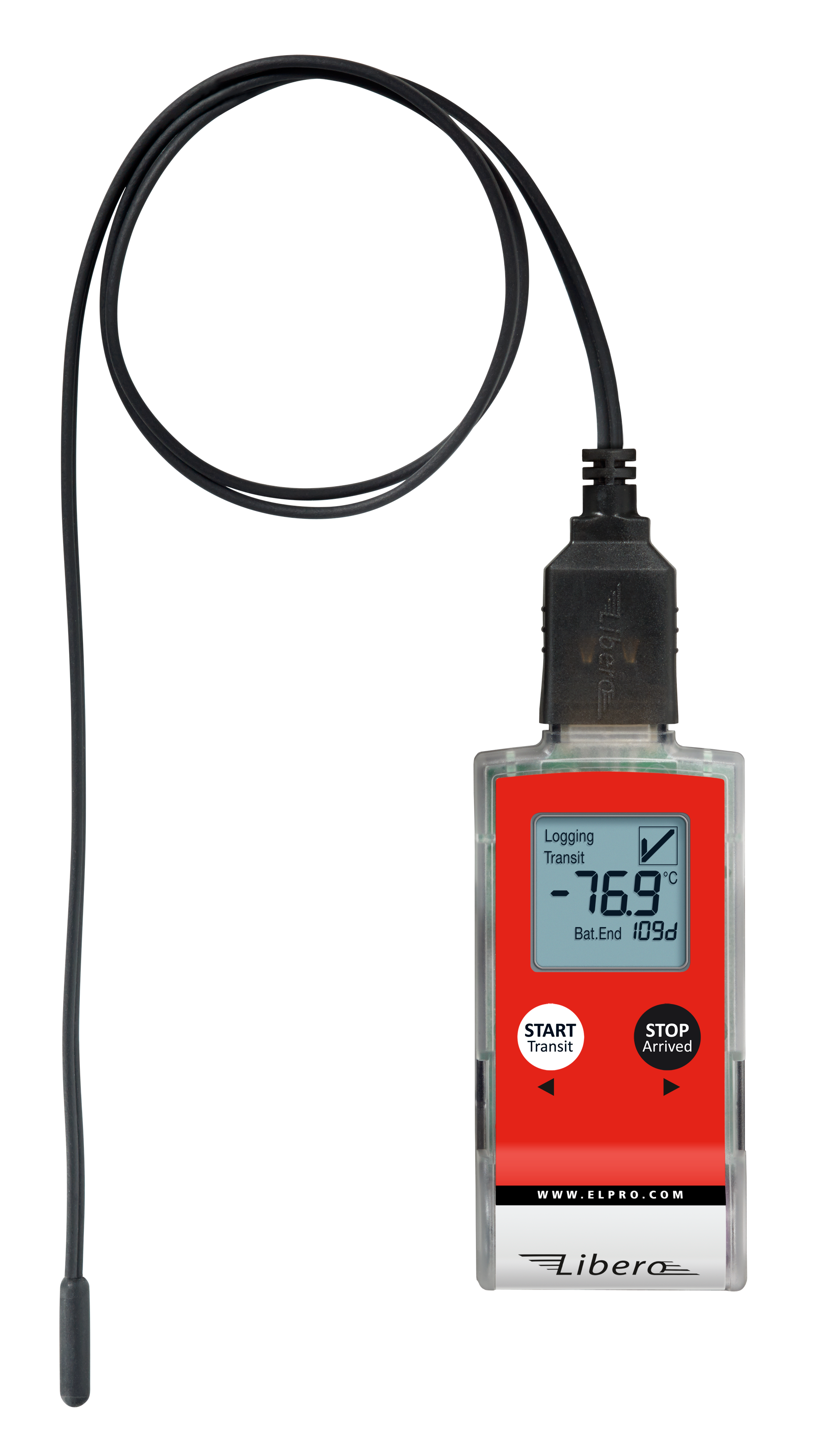 瑞士elpro LIBERO Te1NY PDF干冰温度记录仪 虹科环境监测医药供应链环境监测解决方案